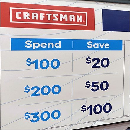 Aisle-End Buy More Craftsman Display