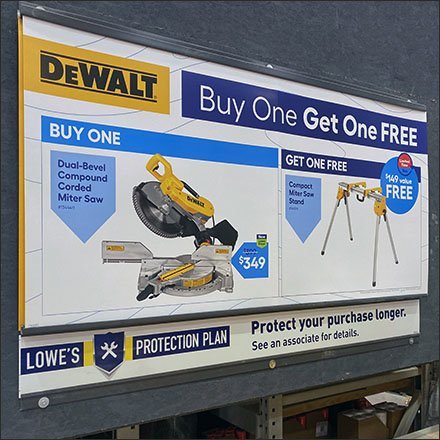 DeWalt BOGO Aisle-End Display