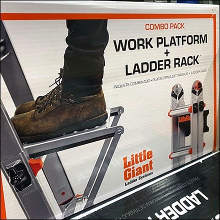 Work Platform Ladder Rack In-Aisle Merchandising
