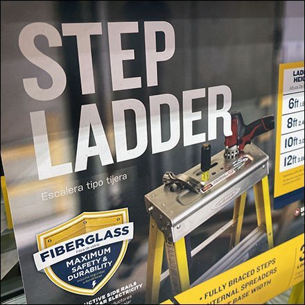 Werner Aisle-End Step-Ladder Display