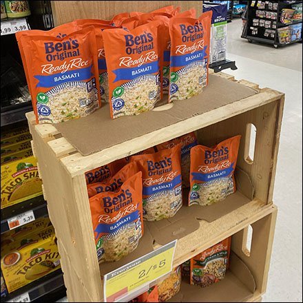 Ben's Ready Rice Crate Display Sidekick