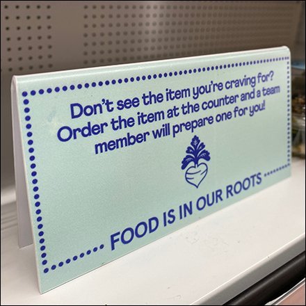 Root & Sprigs Craving Custom Order Sign