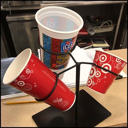 Countertop Cup Size Sample Rack