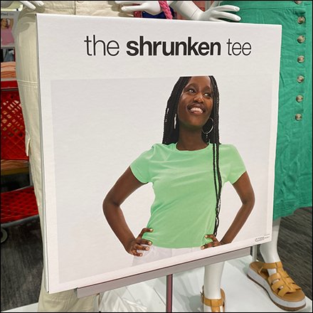 Shrunken Tee Alternatives Display Goes Big Time