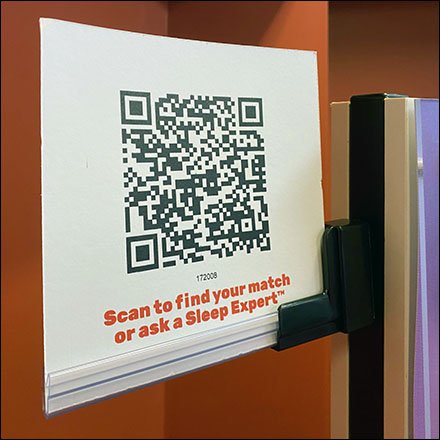 Side-Mount QR-Code Sign Holder Add-On Sticks Out