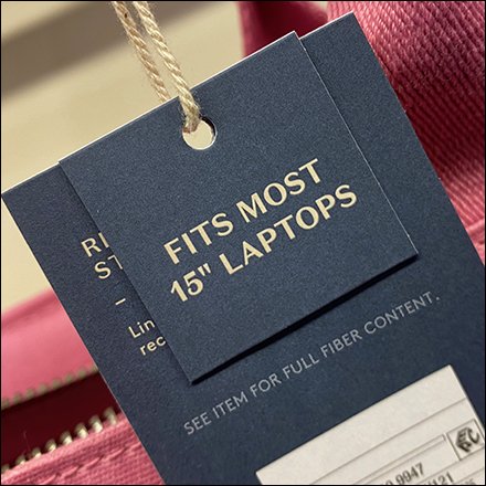 Handbag Laptop Compatibility Rating Clearly Indicated