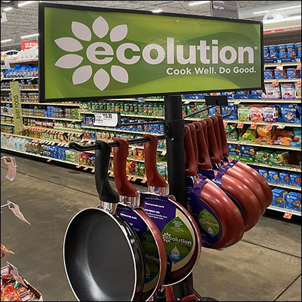 Ecolution Earth-Friendly Frying Pan Display Stands Out