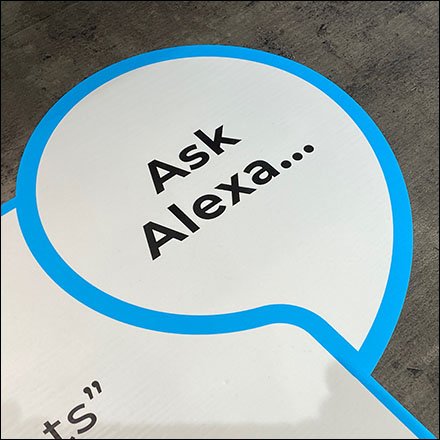 Alexa-Controlled Smart Kitchen Speech Bubble Graphic