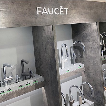 Form Follows Function Faucet Wall Display Is Well Organized