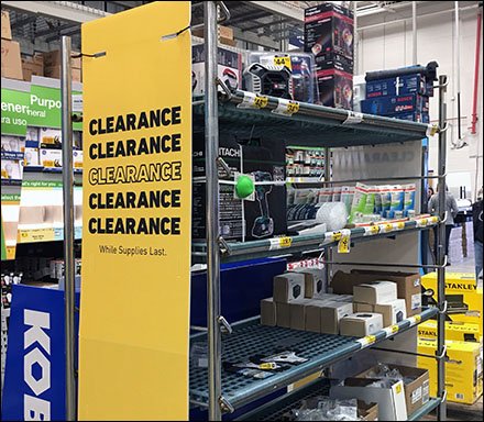 Clearance Item Headquarters Mobile Merchandising Rack
