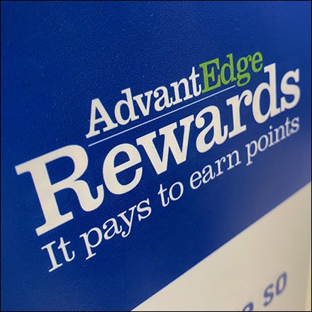 AdvantagEdge Rewards Bottom-Mount Sign Clip Honors Loyalty