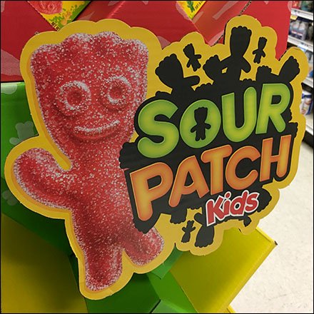 Colorful Sour Patch Candy Display Cross-Sells Top-Rated Fish