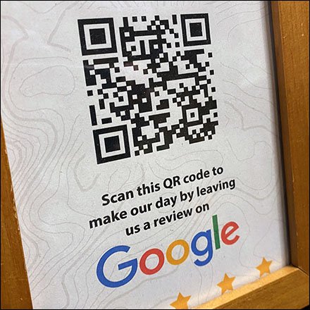 Service Counter Google Review Request QR-Code Is Inviting