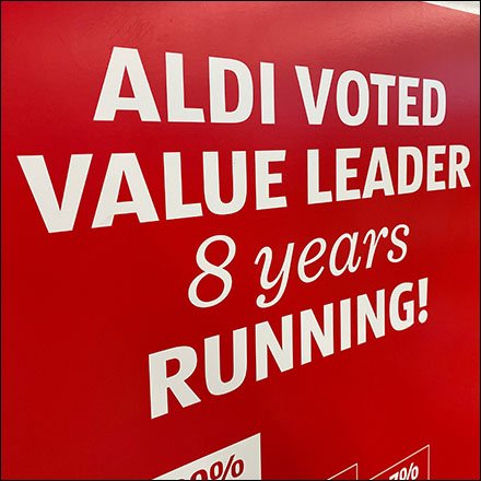 Aldi Voted Value Leader Competitor Comparison Dramatic Proof