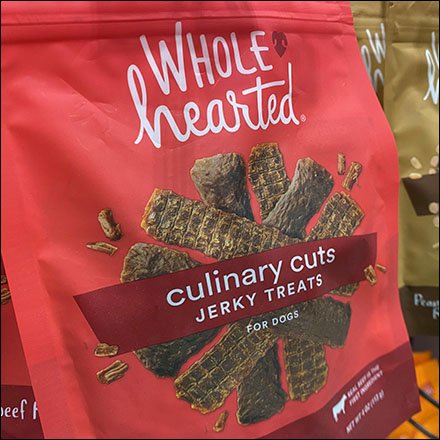 Whole Hearted Culinary Cuts Jerky Treats Pallet Rack Powerwing