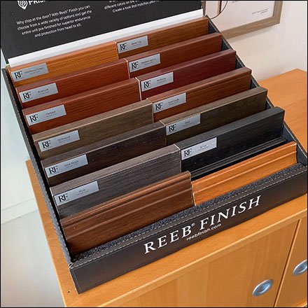 Pella Showroom Reeb Finish Wood Samples Array Await Inspection