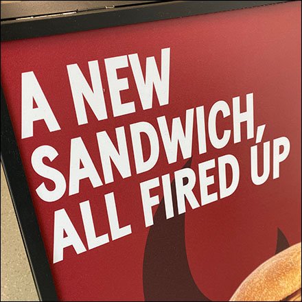 Root & Sprig Backyard BBQ Sandwich Fired Up Sidewalk Sign
