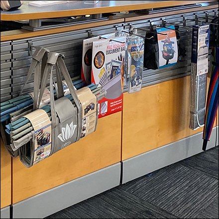AAA Service Counter Slatwall Merchandising Helps Provision Travelers