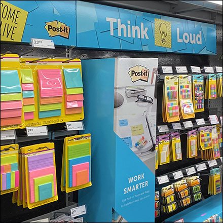 Unmatched Think Loud Post-It Notes Inline Display