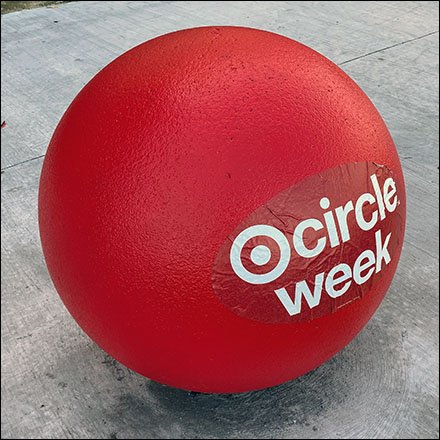 Ball-Shaped Bollard Curbside Promotion Of Target Circle Week Sale