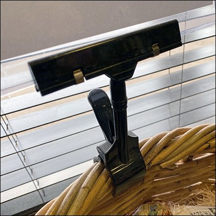 Check It Out Headline Wicker Basket Sign Clips