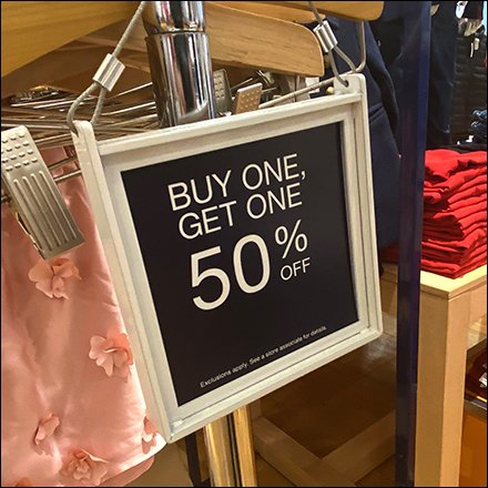 H&M 50% Off Negative BOGO Piano-Wire Sign Frame