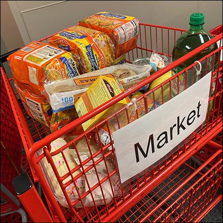 Food Market Returns Cart Staging on Standby