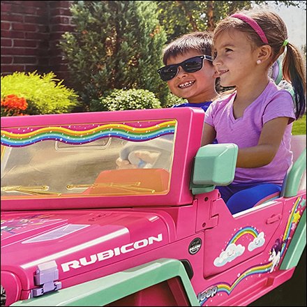 Pink Ride-On Jeep Rubicon Display Island Is Gender Affirming