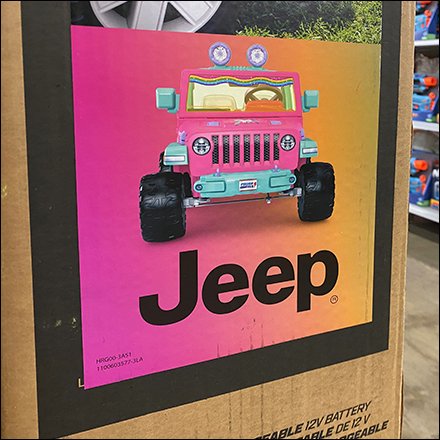 Pink Ride-On Jeep Rubicon Display Island Is Gender Affirming