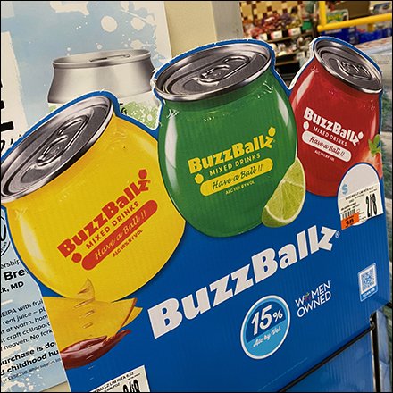 BuzzBallz Ladies Cocktails To-Go Wire Rack Display