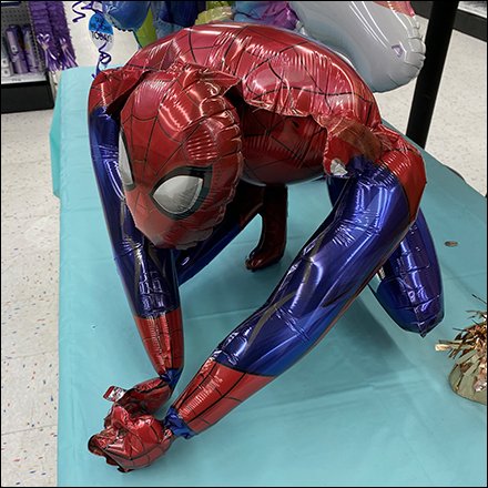 Spiderman Inflatable Balloon Figure Poised For Action
