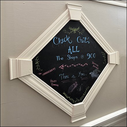 Hand-lettered Informal Store Directory Suggests Destinations