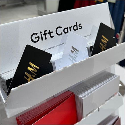 H&M Gift Cards Plus Envelopes Table-Top Display