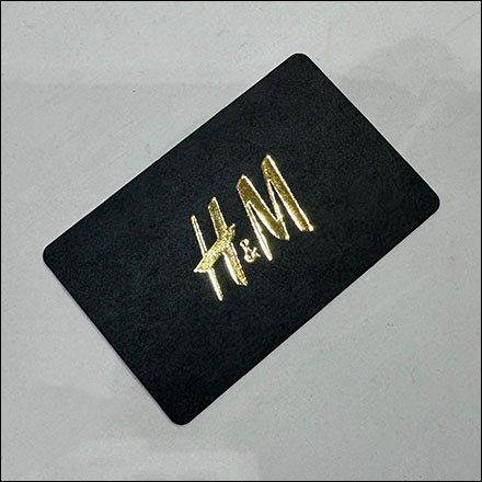 Upscale Embossed Foil-Stamped Gift Card Design