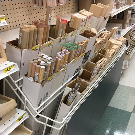 Color-Coded Dowel Inline Rack Merchandising and More