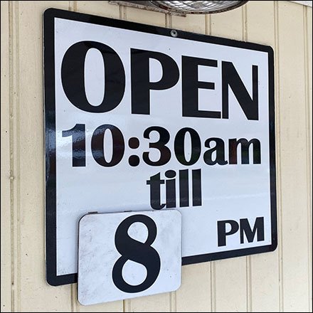 May's Drive-In Hours Change Seasonally Or Whimsically