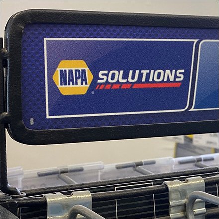 NAPA Color-Coded Auto Parts Spinner Tower Category Definition