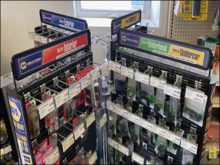 NAPA Color-Coded Auto Parts Spinner Tower Category Definition
