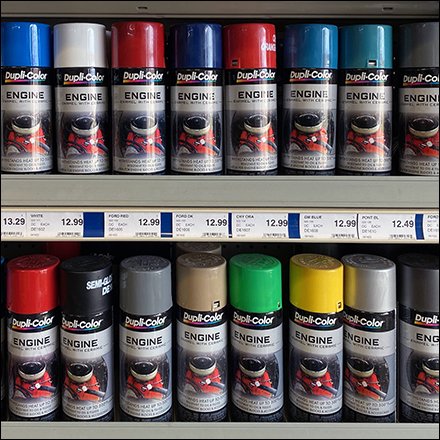 NAPA Colorful Auto Engine Enamel Paint Shelf Management
