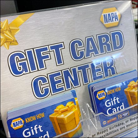 Motorheads Gift Card Center Display Hosts NAPA Presents