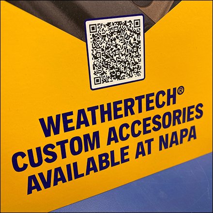 NAPA Weathertech Custom Accessories QR-Code Service Counter Sign Easel
