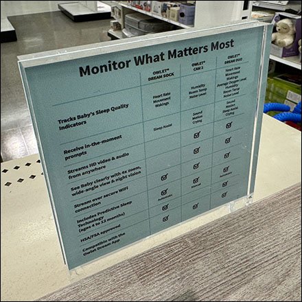Owlet Baby Monitor Comparison Shelf-Top Side-by-Side Display