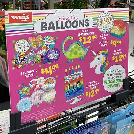 Festive Bring Balloons Display Efficient H-Configuration Slatwire
