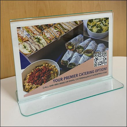 Premium Catering QR-Code Option Table Sign