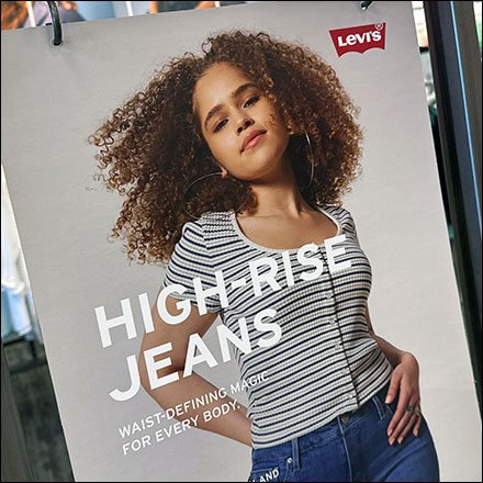 Levi's Waist-Defining High-Rise Jeans Merchandising Message