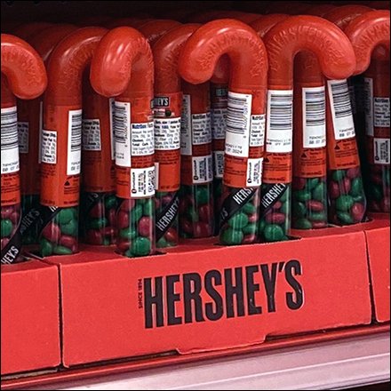 Hershey's Candy Cane Display Fully-Stocked Inline