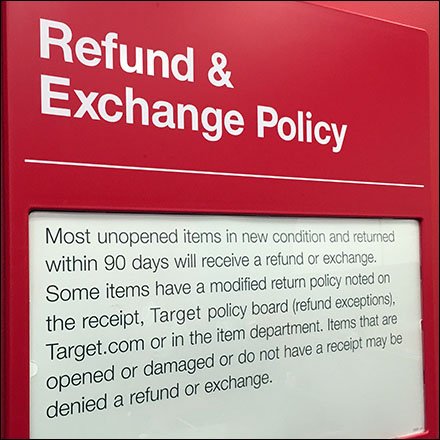 Target Refund and Exchange Policy is No Secret