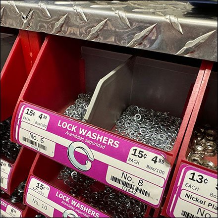 Color-Coded Fastener Bins Add Capacity