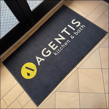 Stylized Letter A Logotype Branded Entry Mat
