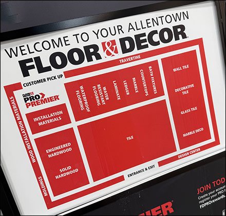 Floor & Decor Map Store Navigation Aid
